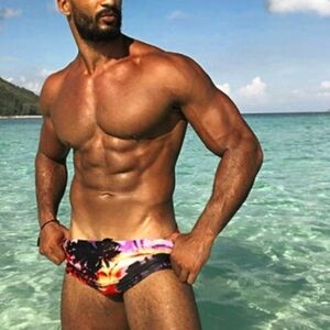 Taddlee Tropical Sunset Swim Bottoms L